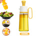 2-in-1 Oil Dispenser with Silicon Brush - BBQ Oil Spray Glass Bottle Silicone for Barbecue Cooking Seasoning - Minihomy