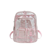 Clear PVC Backpack: Large Capacity School Bag for Students