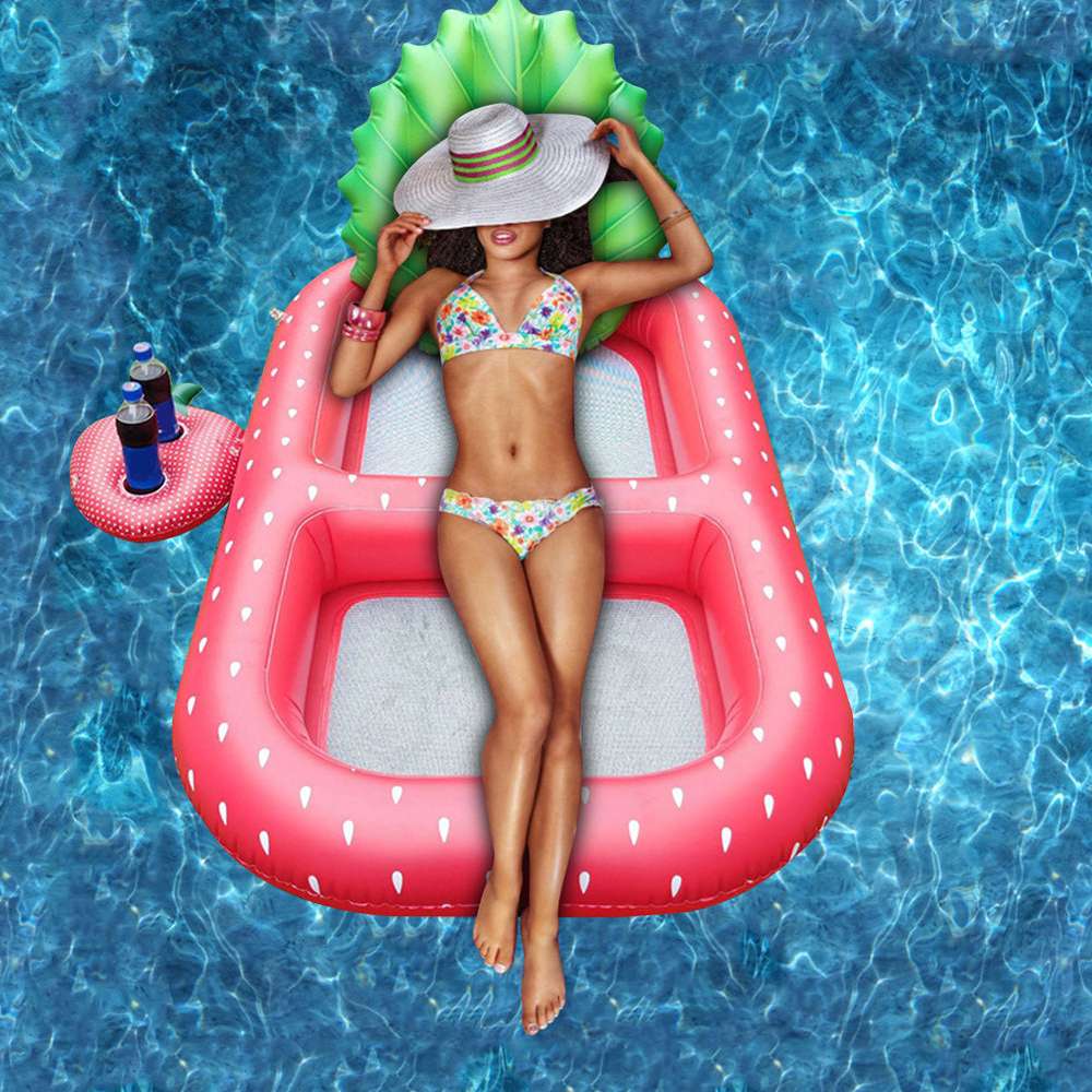 Inflatable Swimming Pool Pineapple Floating Row Air Cushion Bed - Minihomy