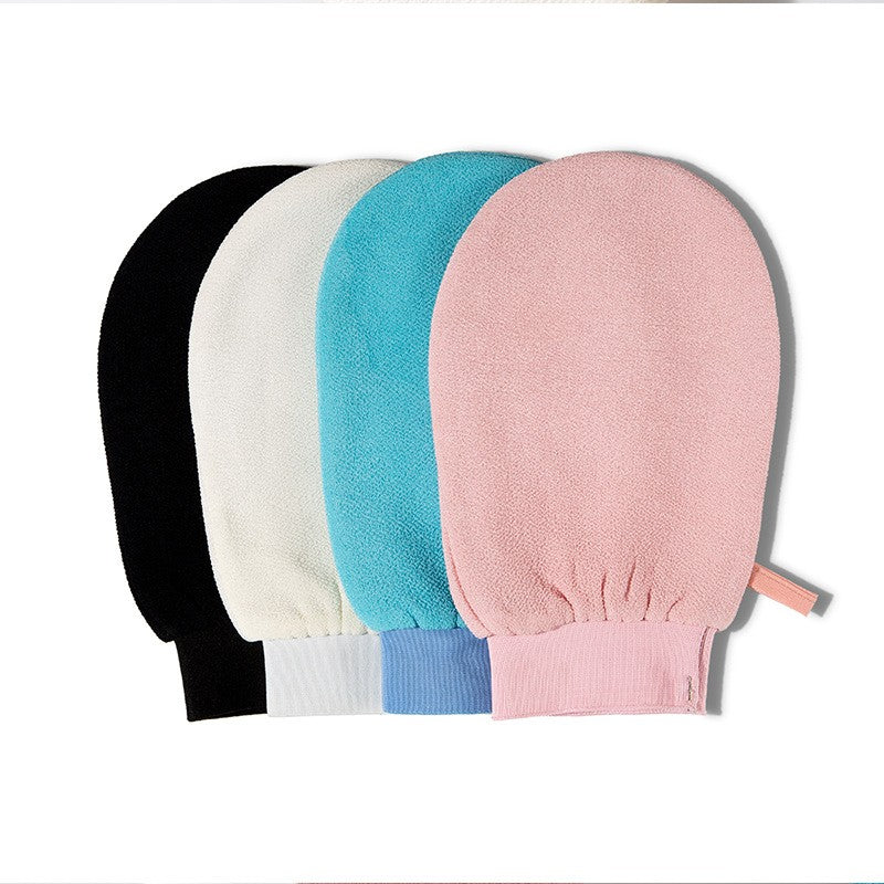 New Thick Coarse Sand Mud Removing Solid Color Bath Gloves - Minihomy