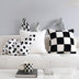 Black And White Line Embroidered Pillow Modern And Simple - Minihomy