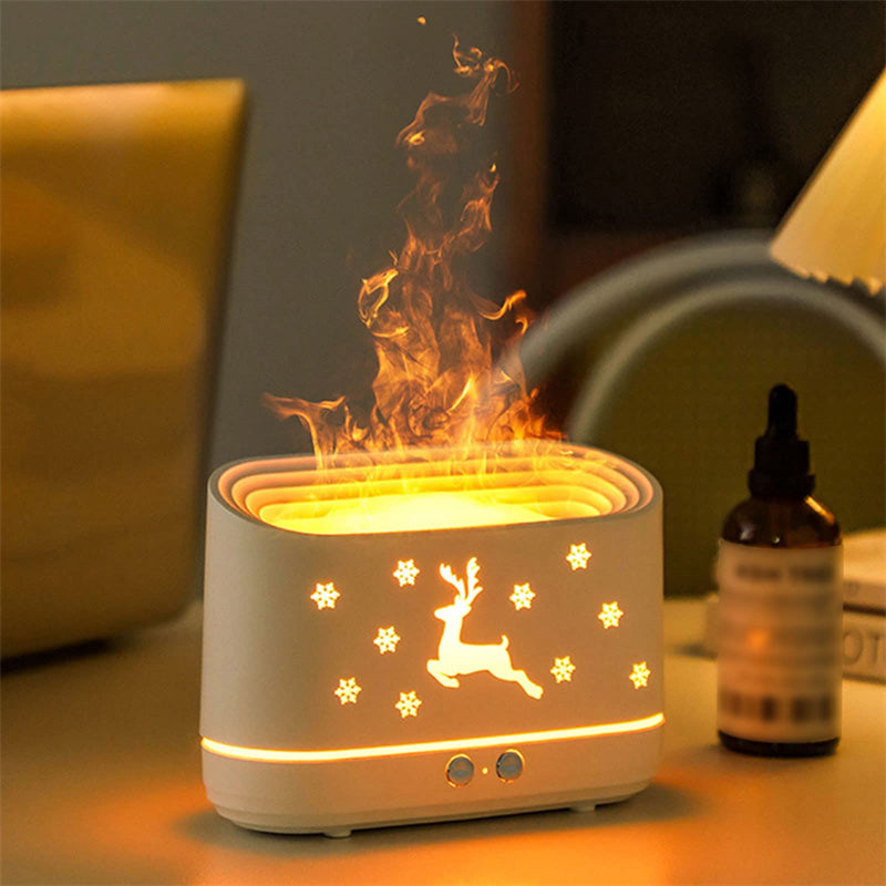 Elk Flame Humidifier Diffuser - Mute Atmosphere Lamp, Home Decor & Christmas Gift - Minihomy