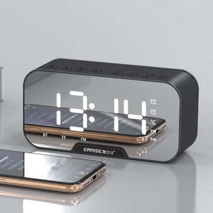 Alarm Clock Clock Wireless Bluetooth Speaker Mini Home Outdoor Card Subwoofer Computer Audio - Minihomy