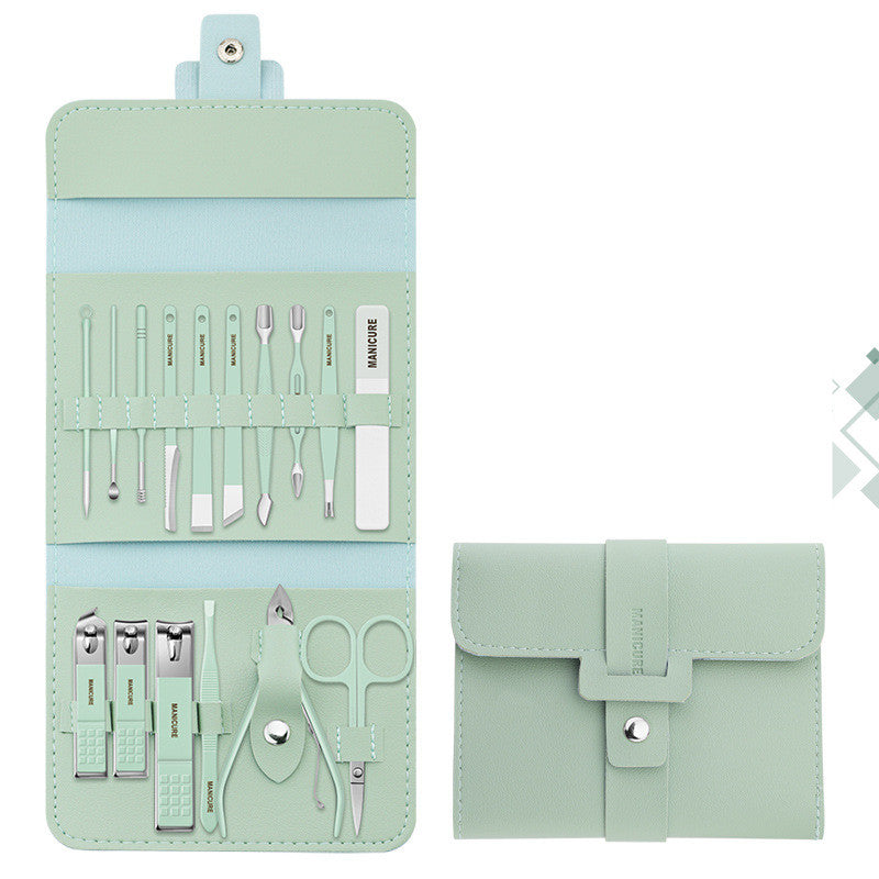 Elevate Your Grooming Routine with the Stylish 16-Piece Manicure Set - Minihomy