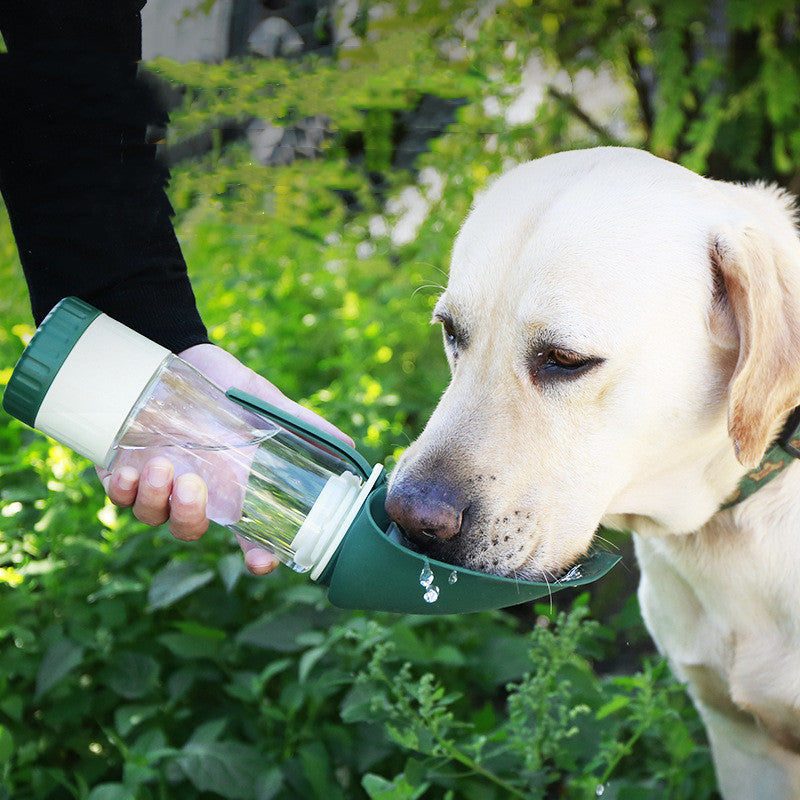 2 In 1 Multifunction Pet Dog Water Bottle with Foldable Silicone Bowl - Minihomy