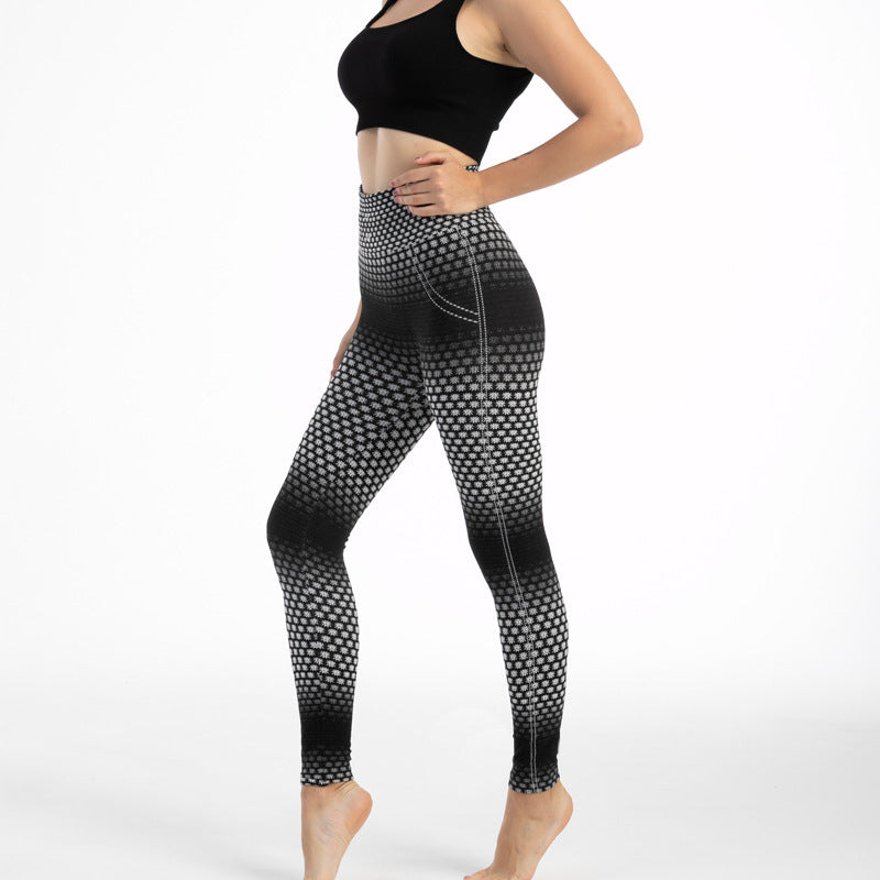 Gym High Waist Leopard Print Leggings - Minihomy