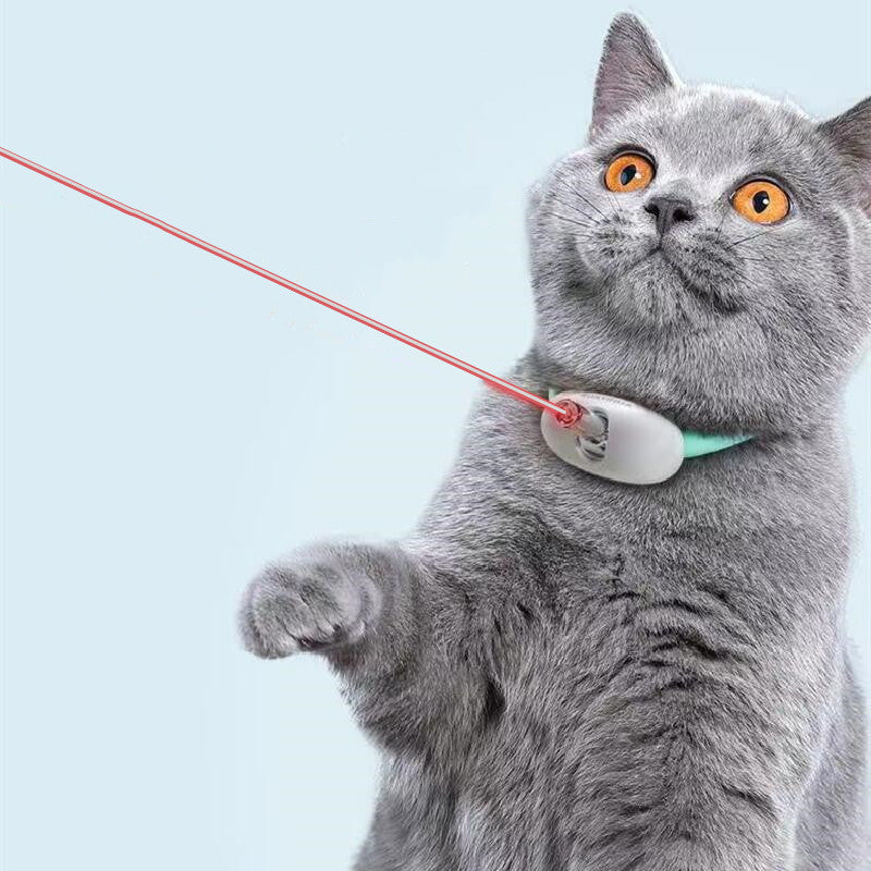 Automatic Cat Toy Smart Laser Teasing Cat Collar Electric USB Charging Kitten Amusing Toys Interactive Training Pet Items - Minihomy