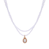 Retro Double-Layer Pearl Necklace Female Simple Temperament Necklace