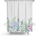 Color Floral Plant Shower Curtain Bathroom Curtain Polyester - Minihomy