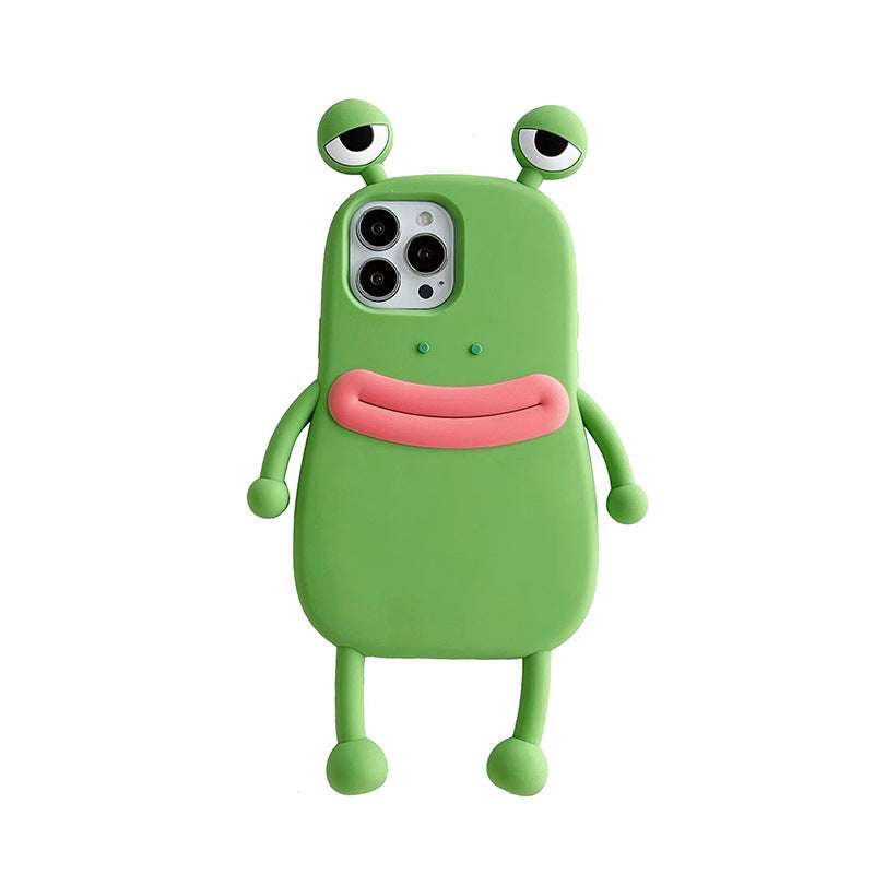 Funny Silicone 3D Frog Phone Case Cartoon Cute Shockproof Bumper Cover - Minihomy