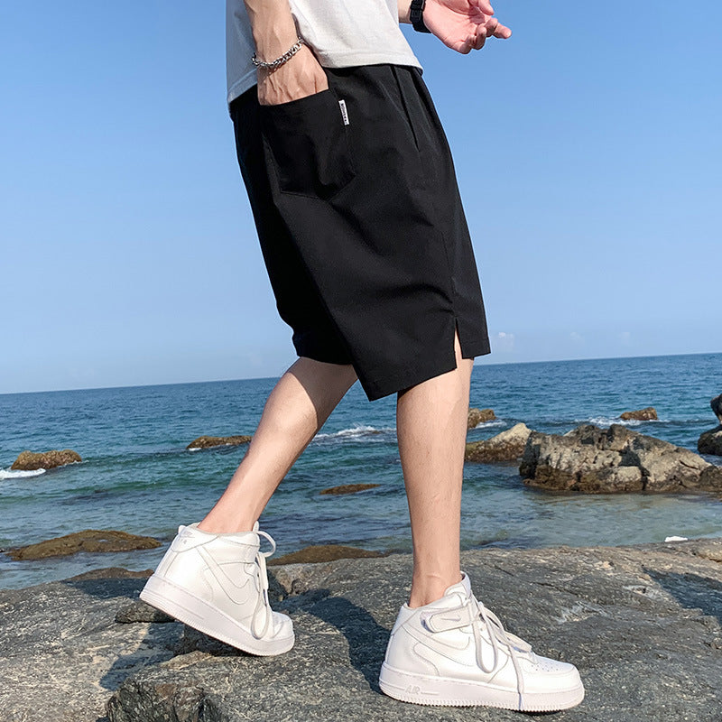 Ice Silk Shorts Summer Thin Quick-drying Casual Pants Men's Beach Basketball Sports Pants - Minihomy