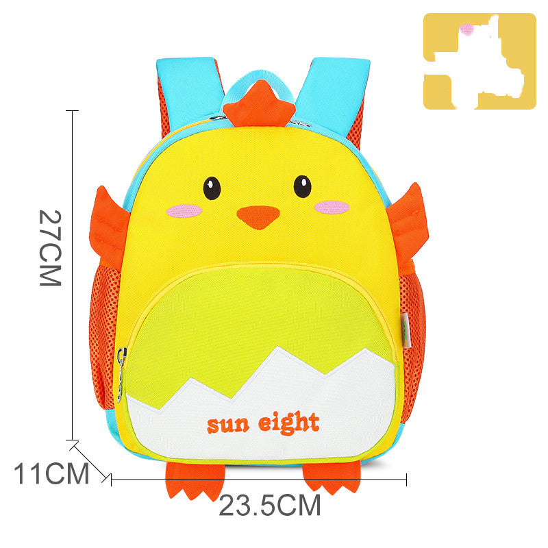 Cute Cartoon Shoulders Baby Lightweight Backpack Elementary School Schoolbag - Minihomy