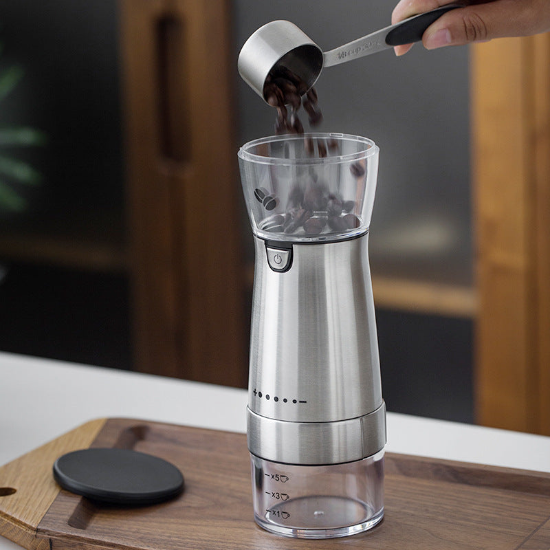 Electric Coffee Grinder - Stainless Steel, Adjustable Burr Grinder for Beans, Kitchen Tool - Minihomy