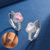 Luxury Peach Heart Zircon Diamond Ring for Women - High-End Engagement Jewelry - Minihomy