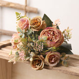 Silk Autumn Rose Wedding Decor - Faux Flowers Home Decor