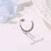 Moon And Star Opening Rings: Fashionable Rhinestone Jewelry - Minihomy