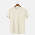 Men Summer Solid Color Round Neck Basic T-Shirts - Minihomy