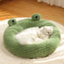 Pet Cat Dog Nest Little Frog Series Warm Plush Mat Autumn Winter Pet House - Minihomy