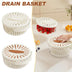 Foldable Fruit & Vegetable Drain Basket with Lid - Colander, Washing Bowl, Refrigerator Crisper, Kitchen Gadget - Minihomy