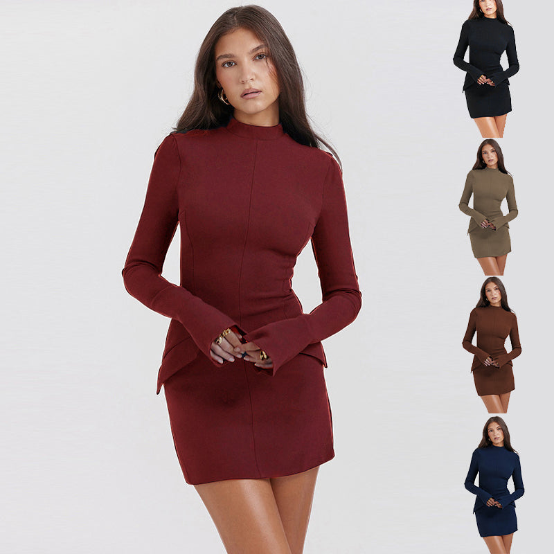 Long Sleeve Dress With Two Pockets: Stylish Comfort for Every Occasion - Minihomy