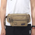 Canvas Fanny Pack With 4-Zipper Pockets Men Waist Bag - Minihomy