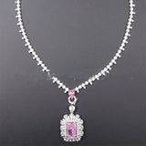 S925 Silver Cubic Zirconia Necklace Women