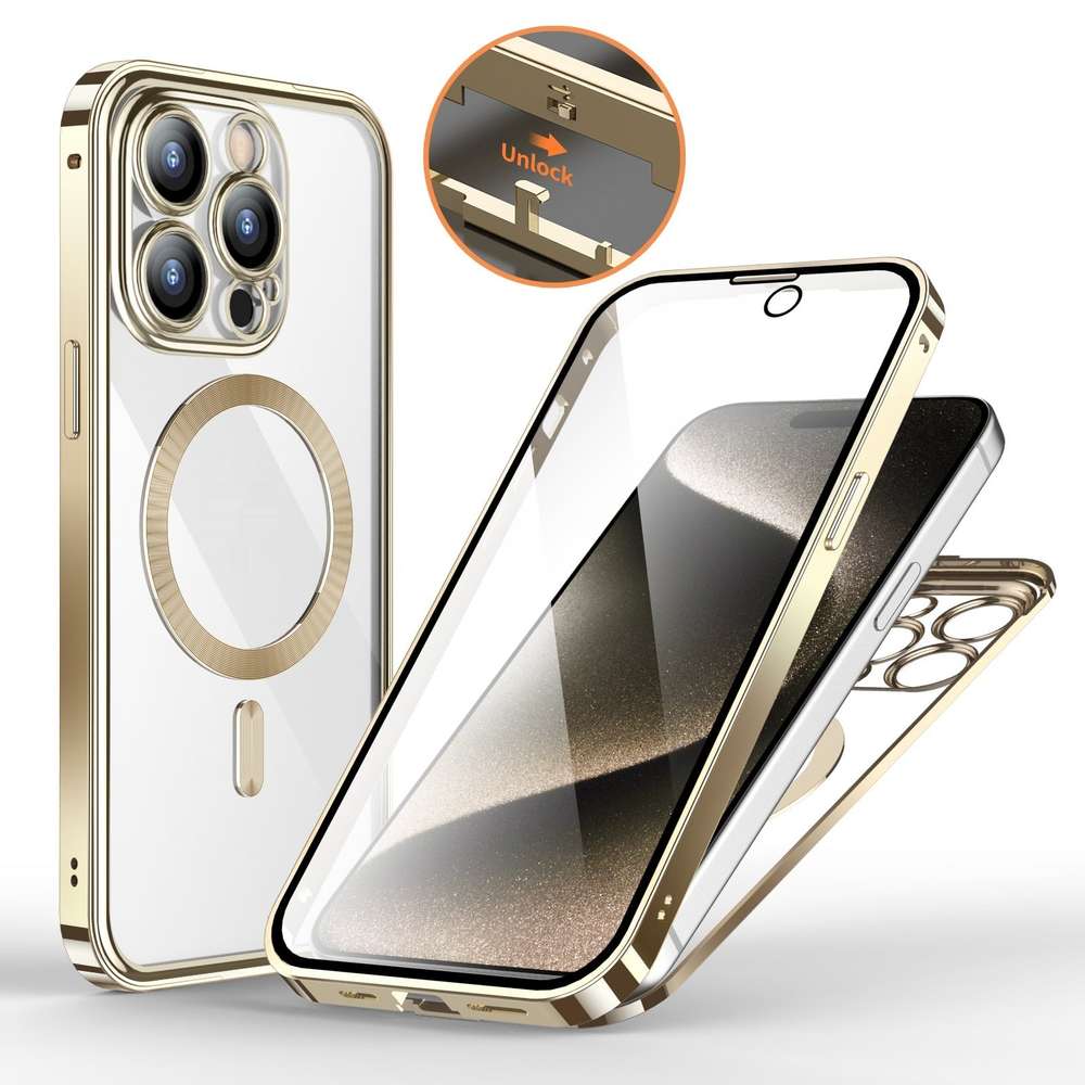 Full Protection Phone Case with Magnetic Wireless Charging & Double Lens - Minihomy