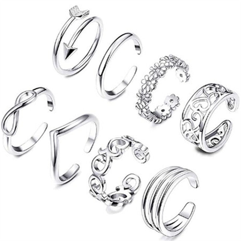 Feet Rings Foot Personality Charm Rose Simple Rings Women's   Rings - Minihomy