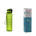 1L Tritan Water Bottle with Time Marker & Bounce Cover - Leakproof Bottle for Sports, Fitness, Cycling - Minihomy