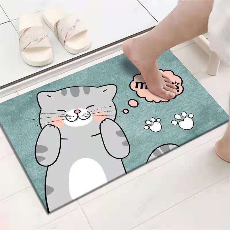 Bathroom Toilet Absorbent Floor Mats Kitchen Floor Mats Bathroom Non Slip Mats - Minihomy