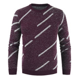 Round Neck Slim Mohair Sweater For Men