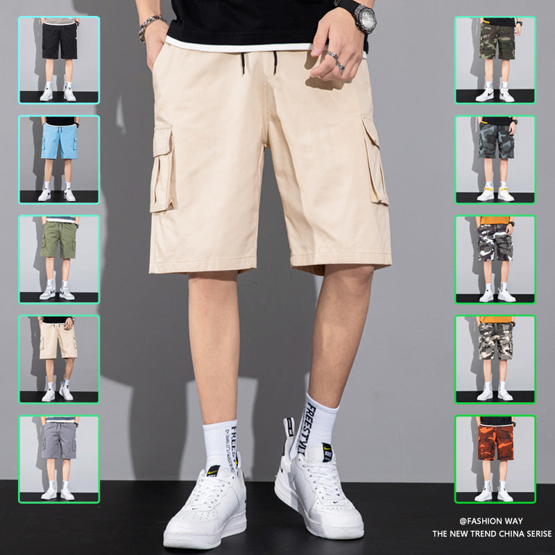 Casual Drawstring Cargo Shorts With Multi Pocket Summer Outdoor Men's Beach Pants: Your Essential Summer Companion - Minihomy