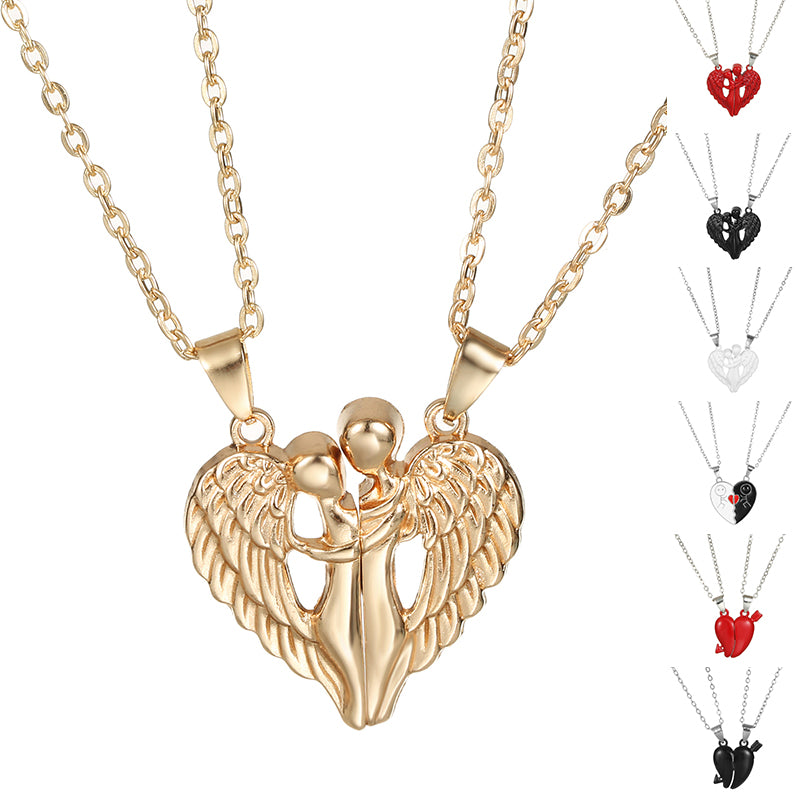 Angel Wings Hug Necklace: A Magnetic Love Necklace - Minihomy