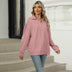 New Lapel V-neck Sweatshirt Fashion Casual Loose Solid Color  Long-sleeved Pullover Top For Womens Clothing - Minihomy