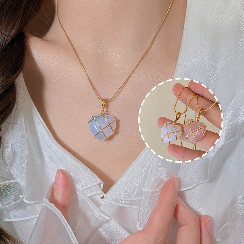 Moonstone Necklace For Cartoon Princess Love Girl Necklace Novelty Jewelry - Minihomy