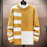 Men Casual Round Neck Long-sleeved Sweater - Minihomy