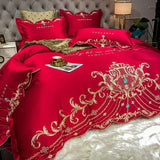 Ice Silk Quilt Sets Bed Sheets Bedding Four-piece Set - Minihomy