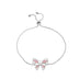 Affordable Luxury Pink Crystal Hollow Butterfly Bracelet - Minihomy