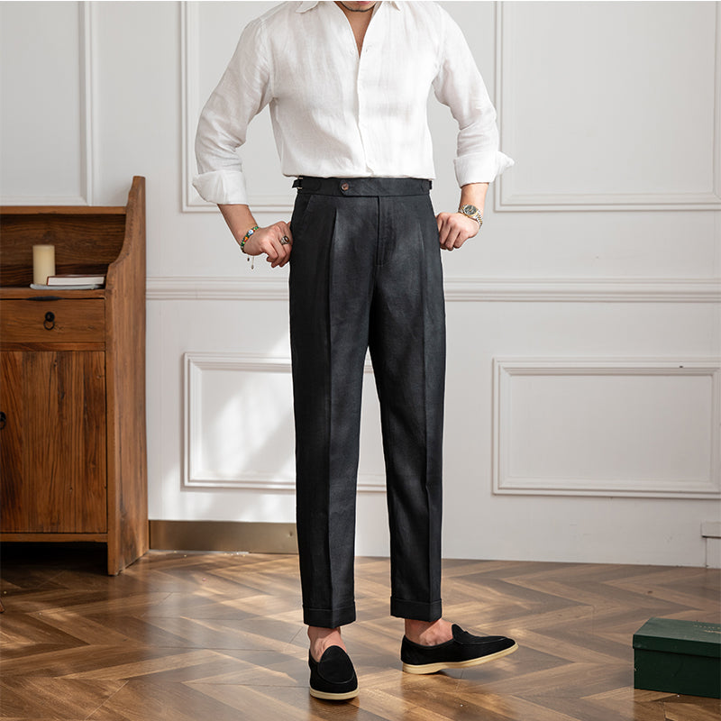 Men's Fashionable Linen Casual Pants - Minihomy