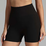 High Waist Yoga Shorts for Women - Seamless, Solid Color, Hip-Lifting Fitness Pants - Minihomy