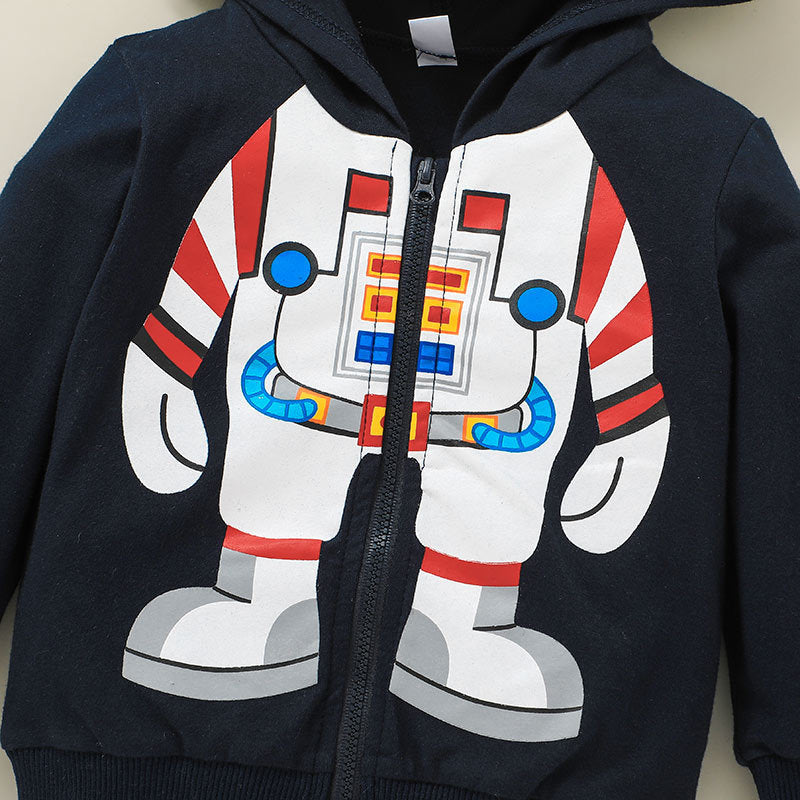 Children's Hooded Tops Jackets Kids Zipper Shirts - Minihomy