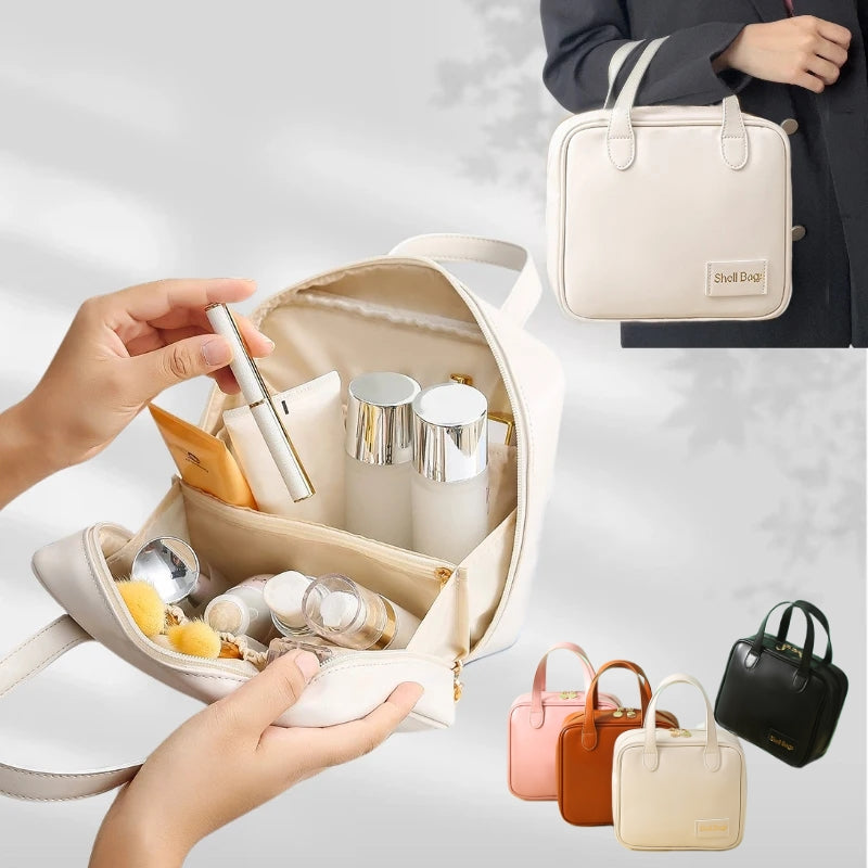 PU Large Capacity Travel Makeup Storage Organizer Cosmetic Bag