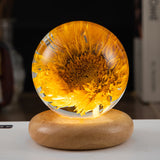 LED Night Light Flower Crystal Ball - Serene Ambiance for Bedroom Decor - Minihomy