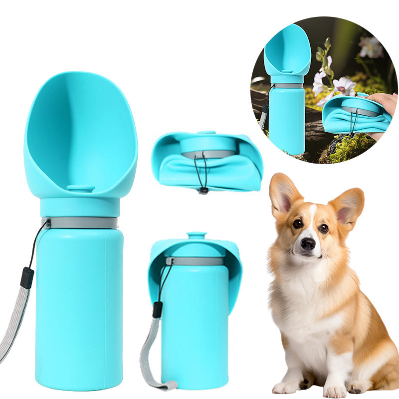 Folding Pet Outdoor Walking Mug Portable Travel Water Bottle Puppy Cats Dogs Drinking Water Dispenser Cup Supplies - Minihomy