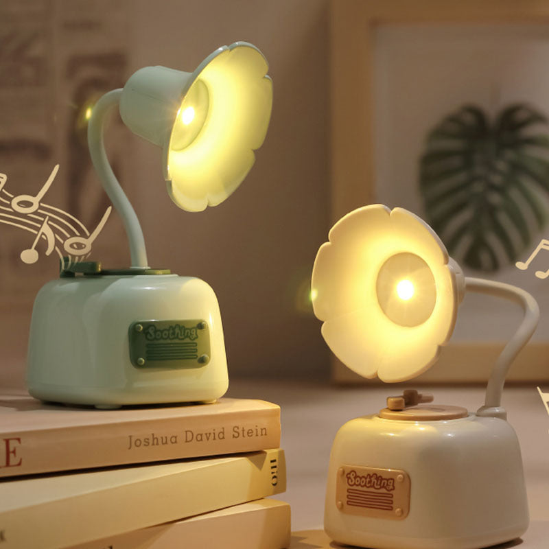 Retro Phonograph Lamp with Dimmable LED Light - Vintage Home Decor