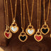 Double-Sided Color Heart-shaped Necklace Ins Style Niche Design - Minihomy