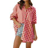 Women's Long-sleeved Shirt Loose Casual Plaid Shirt: Your Everyday Comfort Companion