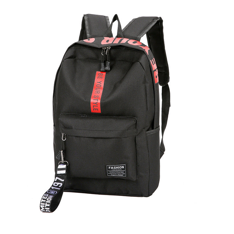 Canvas Large Capacity Fashion Letter Backpack - Minihomy