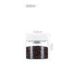 Vacuum Sealed Jug Set Black Coffee Beans Glass Airtight Canister Kitchen Food Grains Candy Keep Good Storage Jar Set Kitchen Gadgets