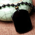 Obsidian Carving Wolf Head Amulet Pendant Necklace - Minihomy